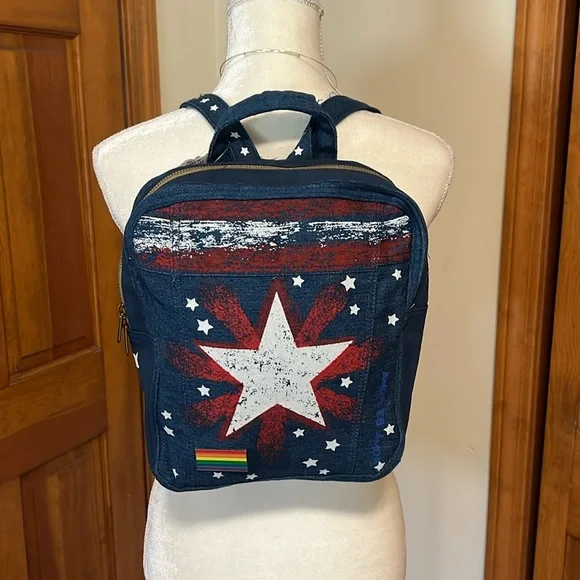 American Chavez Marvel Denim Backpack NWT - Picture 1 of 4
